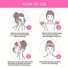 1入臉部提升帶,下巴提拉面膜,v型臉提升美容帶,男女適用,彈性和透氣,瘦臉神器