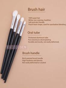 4PCS Heart Eyeshadow Blending Brush Makeup Eyeshadow Brush 100% Goat Hair Natural Fluffy Eyeshadow Crease Blending Makeup Brushes