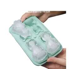 1pc Ice Cube Tray, Silicone Cartoon Cat Ice Pop/Popsicle Mold, Home Ice Cube Maker