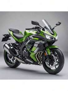 1 pieza Juguete de motocicleta de aleación, Motocicleta a escala 1:14, Actualizada y ampliada, Conducción por inercia, Motocicleta de juguete para niños, Material metálico, Motocicleta Kawasaki, Regalo de cumpleaños/Pascua/Navidad, Regalo perfecto, Vuelta al colegio