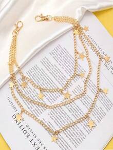 1件朋克风时尚腰链，双层裤链，多功能金属双层链，可搭配背包、项链、裙子，嘻哈配饰，适合夏季、秋季、万圣节等场合。 - 彩色 - 查看 6