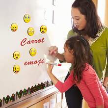 Emoji 28pcs Magnets For Fridge, Refrigerator Magnets For Locker, Decorative Magnetic Board Cabinets Classroom Office Cubicle School Cute Funney Gifts For Adults