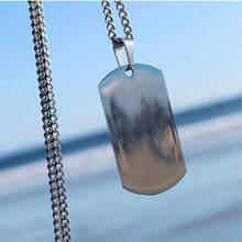 Collar de placa de identificación de acero inoxidable personalizado para hombres - Joyería personalizada con grabado único, regalo perfecto para el Día de San Valentín y el cumpleaños