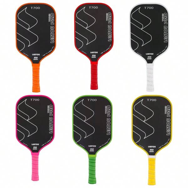 1pc High-Quality Lightweight T700 Carbon Fiber Pickleball Racket, Suitable For Daily Practice And Matches, Multiple Colors Available, Ideal For Beginner And Advanced Male/Female Players, Great Christmas Gift