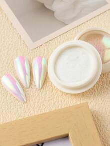 1pc Chrome Neon Nail Powder Y2K Holographic Metallic Mirror Glitter Pigment Holographic Aurora Rubbing Dust DIY Nail Charms Gel Polish Manicure Decorations - Multicolor - View 2