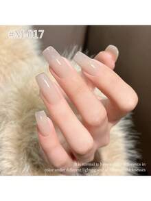 XEIJAYI 6Pcs 15ML Gentle And Transparent Gel Nail Polish Gel Color Long-Lasting Nail Gel Soak Led/UV Gel Nail Polish Nail Art Nail Salon Home Gift For Women - Multicolor - View 7