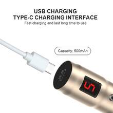 500mAh Professional Skincare Tool Micro-Needle Beauty Pen L3 With 2 Needle Heads - Gold - View 6