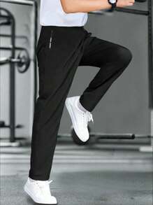 2pcs Teen Boys Breathable Mesh Casual Pants, Stylish & Versatile For Exercise, Sports, Outdoor, Spring/Summer - Black - View 2