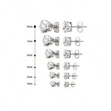 Aretes tipo stud sin perforación con zirconia falsa brillante y magnética para mujeres, joyería de fiesta y regalos (Sin atascos de papel)