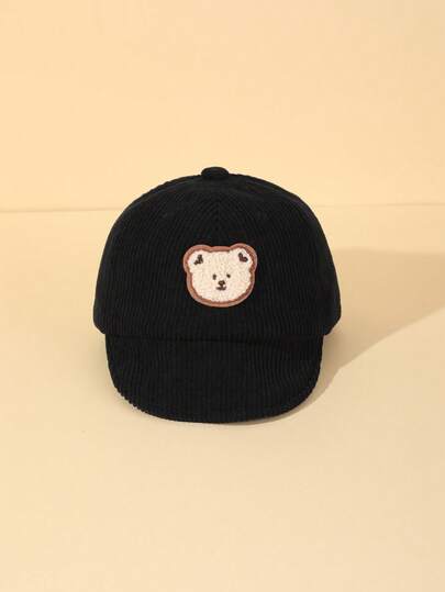 1 pieza Gorro de sol de protección con diseño de oso para bebés, gorra de béisbol para niños y niñas de uso diario