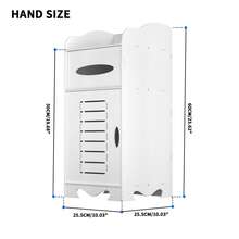 VickyHome Waterproof Bathroom Storage Cabinet Free Standing Cabinet Organizer Unit White - 白色 - 查看 3