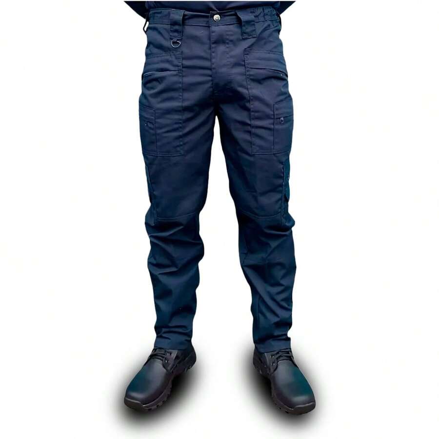 Pantalón Táctico Corte Aviador Cargo Azul Marino - Azul Marino - Ver 1