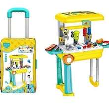 Set Didáctico Herramientas 2 En 1 Happy Craftsman Yellow, Fantástico Kit de herramientas, el mejor regalo para tu pequeño. Ayuda a mejorar la interacción padres e hijo, Fabricado en plástico de alta calidad, no tóxico e inofensivo, Ayuda a desarrollar la creatividad de su pequeño, la habilidad, la capacidad de organización, así como aprender los nombres de las herramientas. - Amarillo - Ver 3