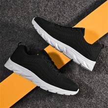 Men's Running Shoes, Thick Bottom Ultra-Light Comfortable Soft Sole Shock Absorbing Leisure Shoes, Plus Size Work Shoes Mesh Fabric