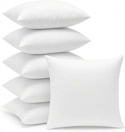 2 /4 /6piezas Núcleo de almohada blanco, cojín de almohada en múltiples tamaños, relleno de microfibra, almohada cuadrada blanca pura, simple y elegante, adecuada para decoración del hogar, sala de estar, dormitorio, decoración de Halloween y Navidad al aire libre.