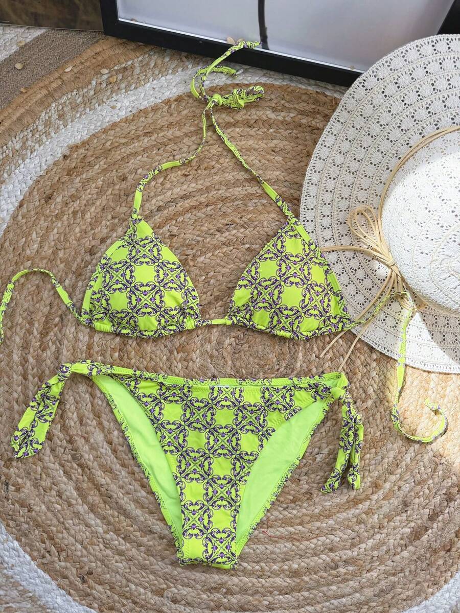 Women Bikini Sets - 青檸色 - 查看 1