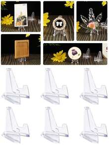 10 giá trưng bày Acrylic - Giá đỡ giá vẽ mini trang trí cho đồ sưu tầm, thẻ giao dịch và tiền xu | Hộp đựng pha lê trong suốt - Trong sáng - Xem 9