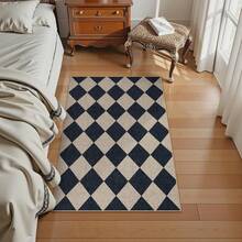 Checkered Easy Jute 3x5 Outdoor Patio Rug, Washable Rugs For Entryway Diamond Indoor Outdoor Living Room Carpet, Farmhouse Neutral Non Slip Black Door Carpet For Backyard Bedroom - Black/Checkerboard -2 - View 6