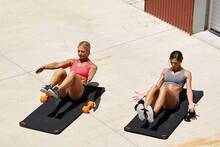 SPRI Hanging Exercise Mat, Fitness &Amp; Yoga Mat For Group Fitness Classes, Commercial Grade Quality With Reinforced Holes - 71L X 23W X 5_8 (Black) - View 5