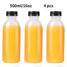 2/4/6/8/10 Stücke klare Plastikflaschen, wiederverwendbare Mini-Saftflaschen mit Deckel, kleine leere Getränkebehälter, auslaufsicher. Für Saft, Milch, Smoothies, Eiskaffee, Fruchtshakes, Soßen, Sirupe und andere Getränke zur Aufbewahrung. Kann Ihren unterschiedlichen Bedürfnissen und Ersatzbedarf erfüllen. - Verschiedenfarbig - Übersicht 28