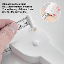 1 pièce Ruban à mesurer de taille précision automatique blanc, ruban à mesurer souple rétractable à double face de type Y, règle de poche mini pour usage domestique