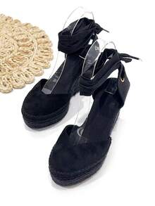 Women's Summer High Wedge Platform Sandals Lace Up, Bohemian Style Holiday Wedge Espadrilles Sandals, Summer Wedge Sandals For Women, Bohemian Style Beach Shoes