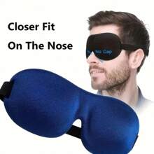 2pcs Packaged Assorted Color 100% Light Blocking 3D Eye Mask, Black Solid Design, Adjustable Strap, Comfortable For Back & Side Sleepers, Soft Sponge Material