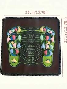 1pc Foot Massage Mat, Acupressure Points Relieve Sore, Office Standing Mat, Home Portable Foot Massager, Black Tech Standing Pad, Suitable For Yoga Relaxation, Gift For Parents, Office Long Standing, Home Office, Relieve Foot Pain Anytime