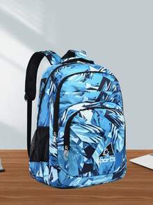Reinforced Waterproof Large Capacity Bag, College Students Schoolbag, Going Out Computer Backpack, Casual Travel Backpack School Bag For College Bag For School - Blue - View 2