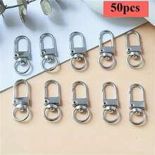 10/20/30/50pcs Macaron Color Swivel Key Chain Accessories With Mini Buckle Bag Decor Pendant DIY Valentine's Day Holiday Small Ornaments - Multicolor - View 15