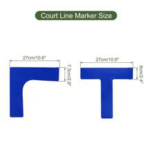 Court Line Marker Set, Pickleball Court Marking Kit Pickleball Lines Throw Down Markers For Outdoor Court PVC Plastic Line Markers, Blue