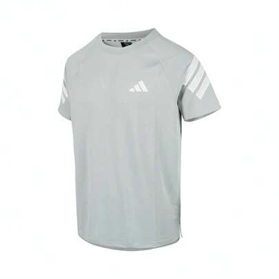 Adidas 男式 GYM+ 3S 短袖 T 恤，针织圆领 TEE TJW9662