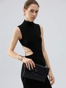 2024夏季热门优雅手拿包，时尚百搭，圣诞节冬季圣诞礼物 - 黑色 - 查看 2