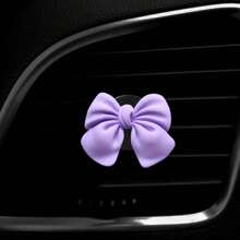 Set de 2 clips decorativos con lazo para las rejillas de ventilación del coche, se adapta a rejillas horizontales y verticales, accesorios para el interior del automóvil