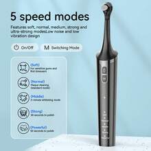 New Teeth Whitening Instrument Home Teeth Polisher Polisher Tartar Calculus Teeth Cleaner - Black - View 3