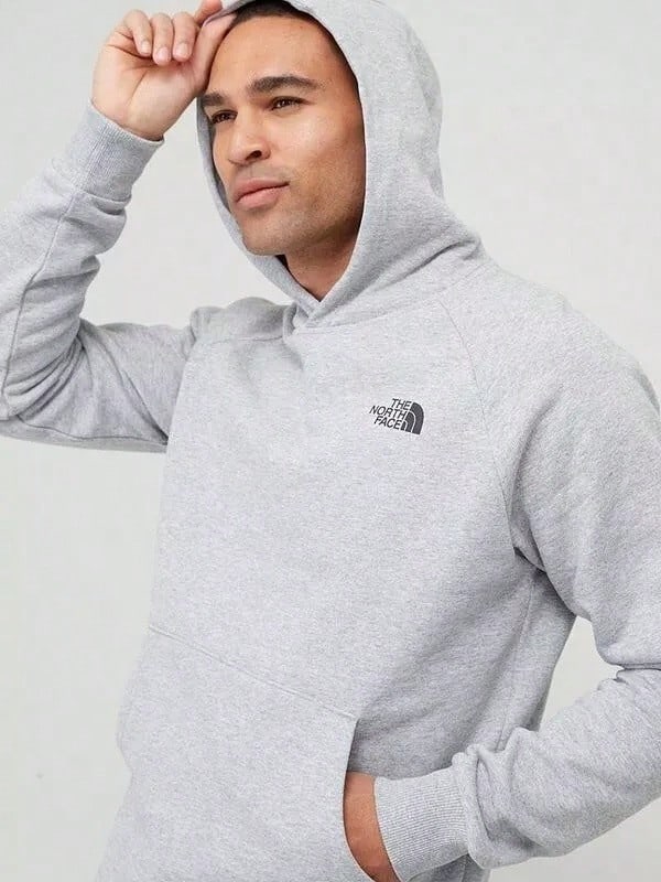 The North Face Raglan Redbox Hoodie FURTHER REDUCED FROM £49.95 NOW ONLY £44.95 Grey Overhead Large Logo On The Back Hooded Top FREE UK DELIVERY - Grey - View 1