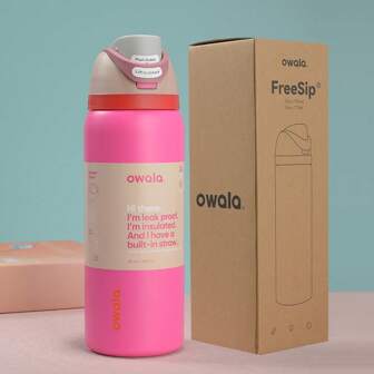 O-Wala Insulated Tumbler With Straw, Outdoor Sports Water Bottle, 304 Stainless Steel Double-Wall Vacuum Flask, Portable For Students