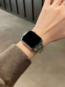 1 件金属链带，时尚博主必备，兼容 40 毫米、41 毫米、42 毫米、44 毫米系列，男女通用手链腕带