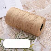 2.5mm X 218yards Flat Polyester Ribbon Yarn For Knitting & Crochet, Polypropylene Tassel Cord For Sun Hats, Bags, Wallets, Shoes, Mats, DIY Crafts, Decoration Projects - Multicolor - View 14