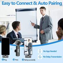 Wireless Clip-On Microphone For IPhone (IOS System) Plug-And-Play Clip-On Installation Clip-On External Miniature Clip-On Lightning Microphone Suitable For IPhone Clip-On Video Interview Microphone Clip-On Microphone For Video Blogs, With Battery Capacity Of 50mAh. - IOS - View 5