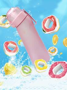 1pc 650ml Air Bottle Tritan Water Bottle Scented Pods Air Scent 0 Sugar Fruit Flavour Up Tritan Plastic Water Drink Bottle With Fragrance Drink More Water(One Water Bottle With A Random Flavor Fragrance Ring)