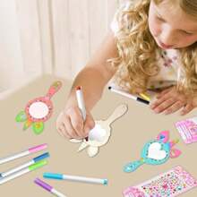 12pcs Unicorn DIY Party Favor Set - Includes Unpainted Mirrors And Unicorn Themed Party Gifts, Suitable For Princess Parties, Birthdays, And Bridal Showers, A Fun DIY Project Perfect For Bachelorette Parties
