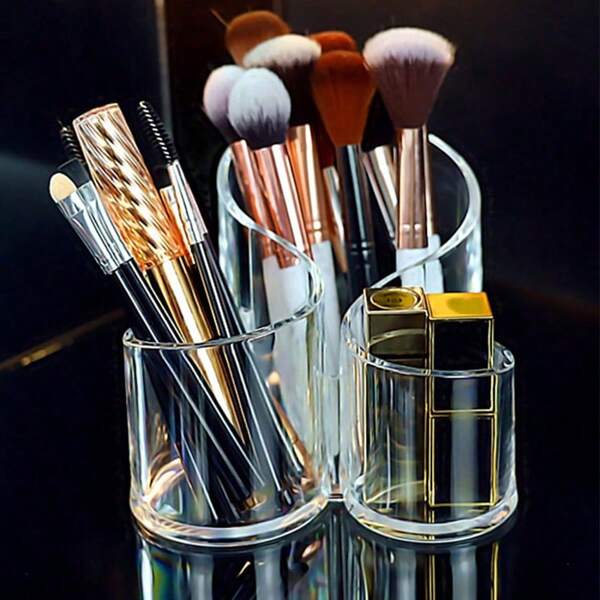 1pc Plastic Makeup Pad Swabs Holder Organizer Box, Cosmetic Pads, Q-Tips Storage Container For Vanity, For Holiday Beach, Bathroom Collection, Bedroom Collection, Large Capacity