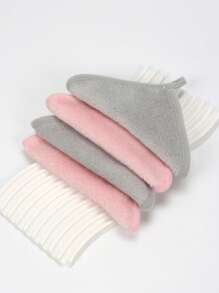 4pcs Reusable Facial Cleansing Towels, Face Makeup Remover Cloths, Washcloth For Cleaning, Oily Skin Care, Small Towels