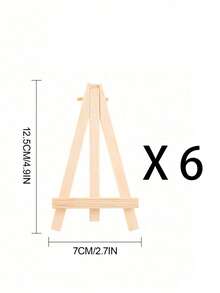 قاعدة عرض خشبية مكتبية قطعة واحدة، حامل طاولة متعدد الوظائف للرسم، منصة عرض فني مصغر، رف مثلث لهاتف والديكور، 2 قطع/6 قطع حوامل سبورة خشبية للرسم