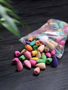 300个100%纯天然手工制作的倒流香锥，包含瀑布香型，玫瑰、郁金香、茉莉、薰衣草等多种香味，适用于倒流香炉 | 冥想瑜伽礼品