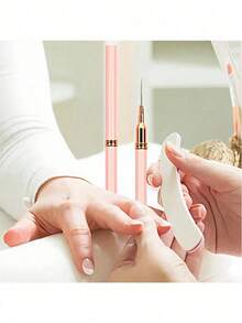 5 Pieces Of Advanced French Nail Enhancement Stripe Nail Art Brush Set, UV Gel Nail Brush Set - Hồng - Xem 5