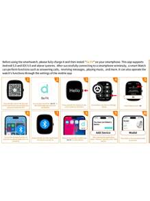 New 1.83" Full Touch Screen HD Smart Watch, Dial/Answer Calls, Step Tracking, Calorie Monitoring, Multiple Sports Modes, Music Control, Remote Camera, Alarm, Message Alerts, Suitable For IOS And Android Smartphones, Perfect Gift For Festivals And Celebrations