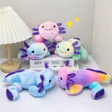 9 ornamentos para escritorio de peluche suave de gecko en colores surtidos, juguetes de peluche de geco coloridos adecuados como regalos de cumpleaños y decoración del hogar, accesorios creativos