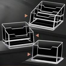Transparent Acrylic Desktop Business Card Holder, Large Capacity Credit Card Organizer Box Back To School
